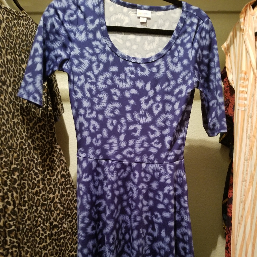 Lularoe Blue Leopard size Small Nicole